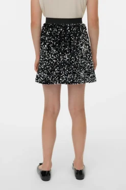 Vero Moda Girl Nederdel Vmbella Sequin Skirt Jrs Grl Black Discount