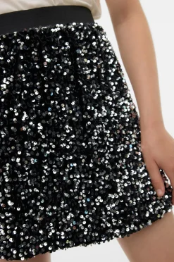 Vero Moda Girl Nederdel Vmbella Sequin Skirt Jrs Grl Black Discount