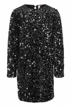 Vero Moda Girl Festtøj>Pailletkjole vmBella Sequin LS Short Dress Jrs G Black