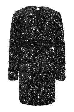 Vero Moda Girl Festtøj>Pailletkjole vmBella Sequin LS Short Dress Jrs G Black