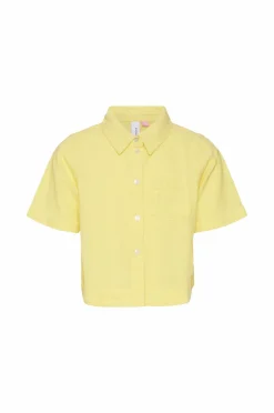 Vero Moda Girl Skjorte vmHart SS Short Shirt Wvn Girl Lemon zest Sale