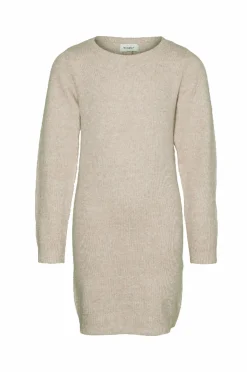 Vero Moda Girl Strikkjole vmDoffy LS O-neck Sepia tint Clearance