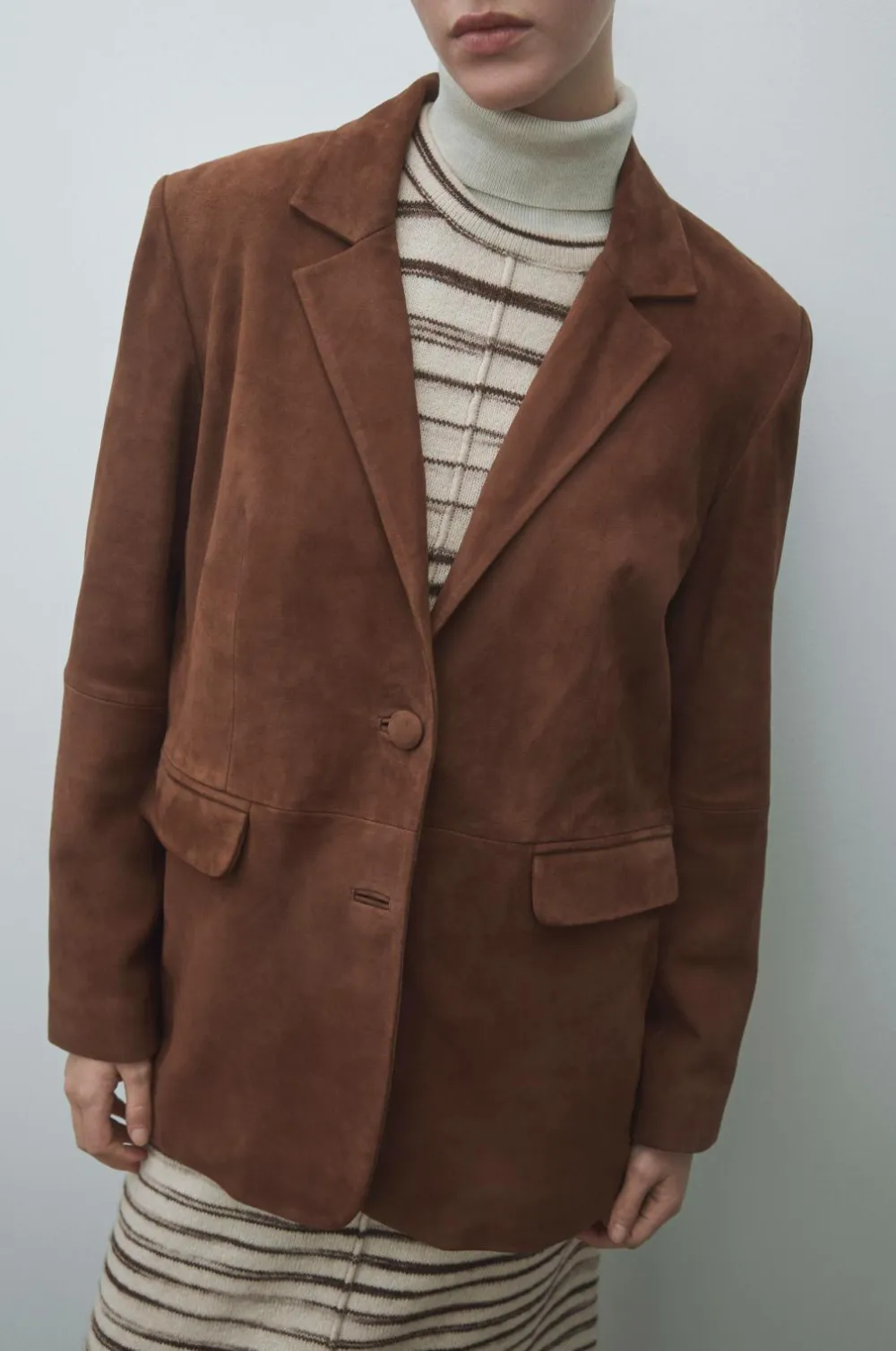 Vila Blazere & Veste>Blazer i ruskind viSuede L/S Downtown brown
