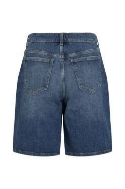 Vila Denimshorts viJaf RW Bermuda Shorts Mbd/bfs Medium blue denim Clearance