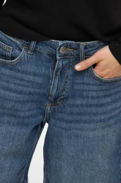 Vila Denimshorts viJaf RW Bermuda Shorts Mbd/bfs Medium blue denim Clearance