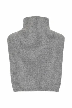 Vila Falsk rullekrave viSaja Half Zip Knit Neck Warmer/ef Medium grey melange
