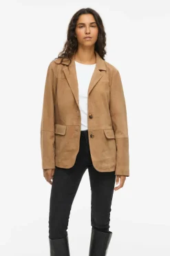 Vila Habitjakke viIda L/S Suede Blazer Toasted coconut New