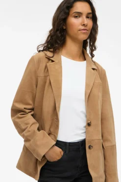 Vila Habitjakke viIda L/S Suede Blazer Toasted coconut New