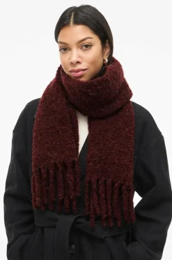 Vila Halstørklæde viJanis Boucle Knit Winetasting Best