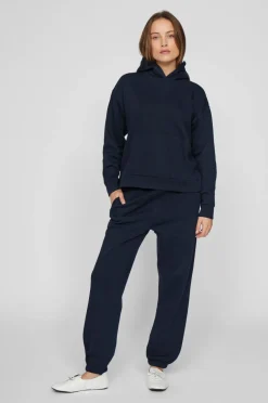 Vila Hættetrøje viHuris L/s Loose Sweat Hoodie/pb Navy blazer