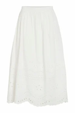 Vila Nederdel viMette HW Midi Skirt Snow white Outlet