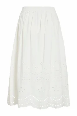 Vila Nederdel viMette HW Midi Skirt Snow white Outlet