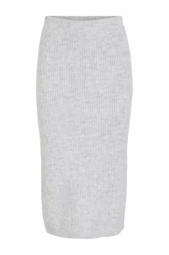 Vila Nederdele>Nederdel viRetta Pencil Knit Light grey melange