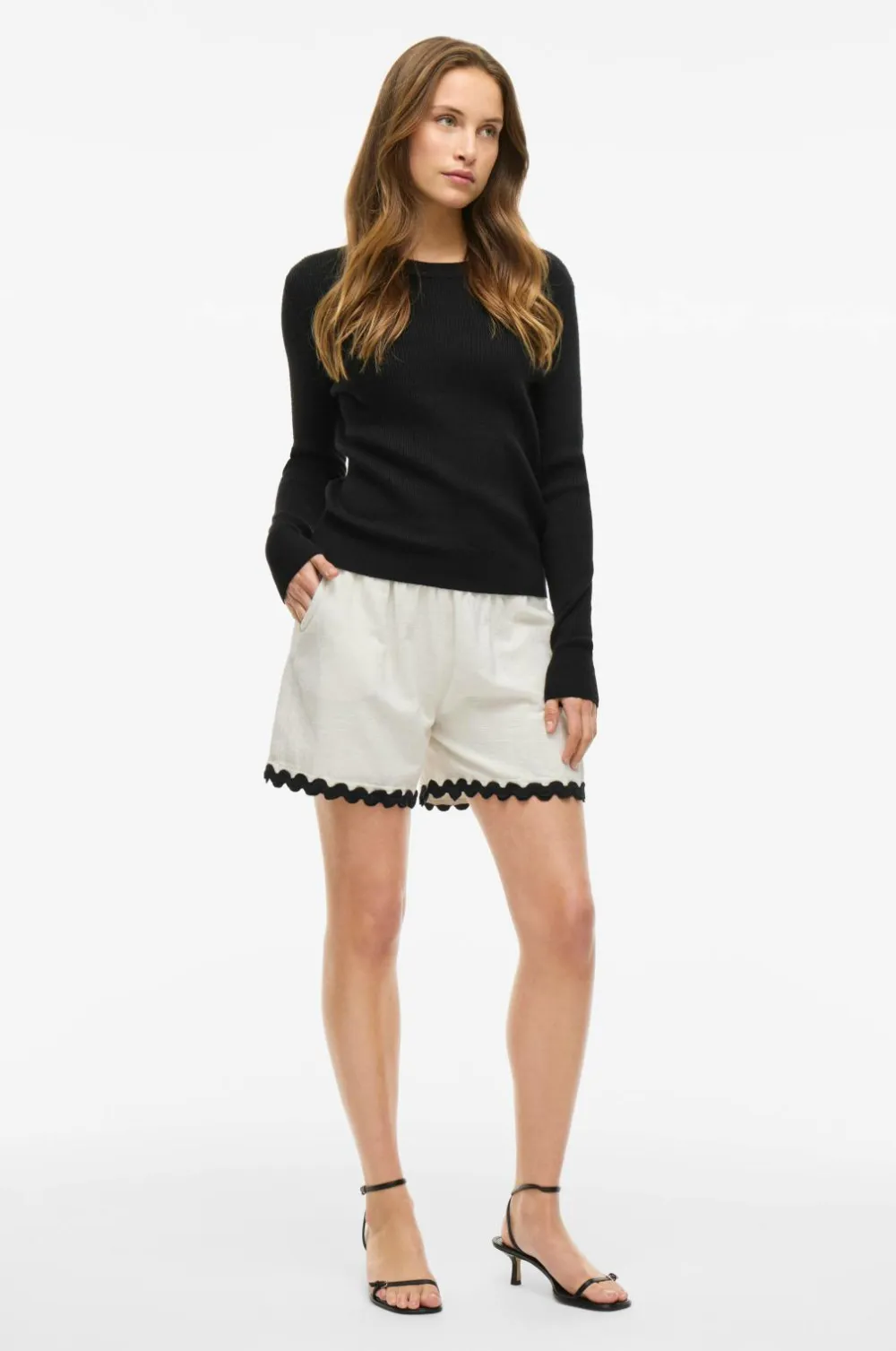 Vila Shorts>Shorts viManda Wavy RW Birch