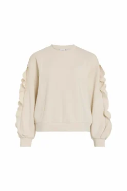 Vila Sweatshirts & Hoodies>Sweatshirt viMentina Flounce O-neck L/S Birch