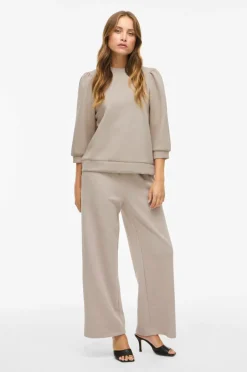 Vila Sweatshirt viReflect 3/4 / LN Natural melange Outlet