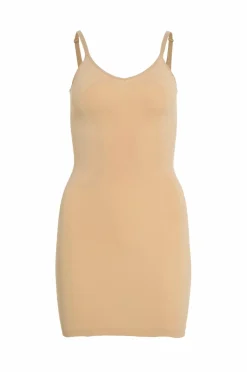 Vila Underkjoler & Chemiser>Underkjole viMacie V-neck S/L Seamless Cuban sand