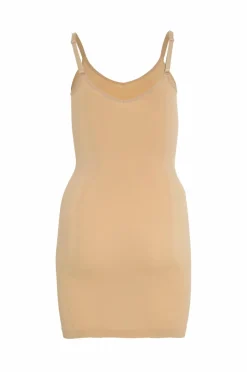 Vila Underkjoler & Chemiser>Underkjole viMacie V-neck S/L Seamless Cuban sand