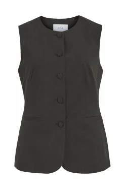 Vila Blazere & Veste>Vest viAmoi SL Dark grey melange