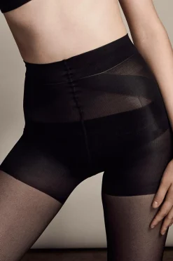 Vogue Støttestrømpebukser Ladies Den Pantyhose, Lift Up Support 20den - medium support Black Outlet