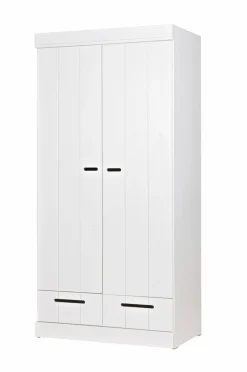 WOOOD Garderobeskabe>Garderobe Connect m struktur, H195xB94xD53 Hvid