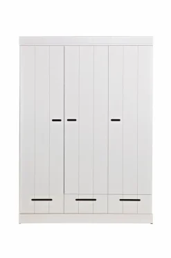 WOOOD Garderobeskabe>Garderobe Connect m struktur, H195xB140xD53 Hvid