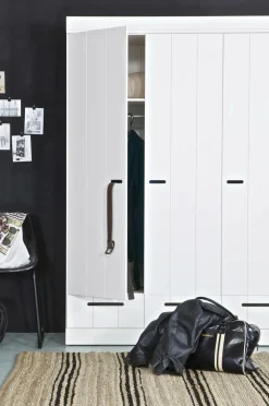 WOOOD Garderobeskabe>Garderobe Connect m struktur, H195xB140xD53 Hvid