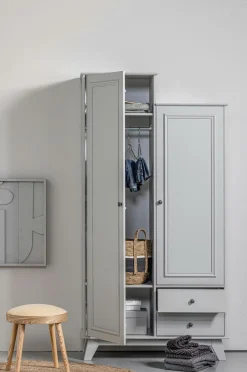 WOOOD Garderobeskabe>Garderobeskab Lily Grå