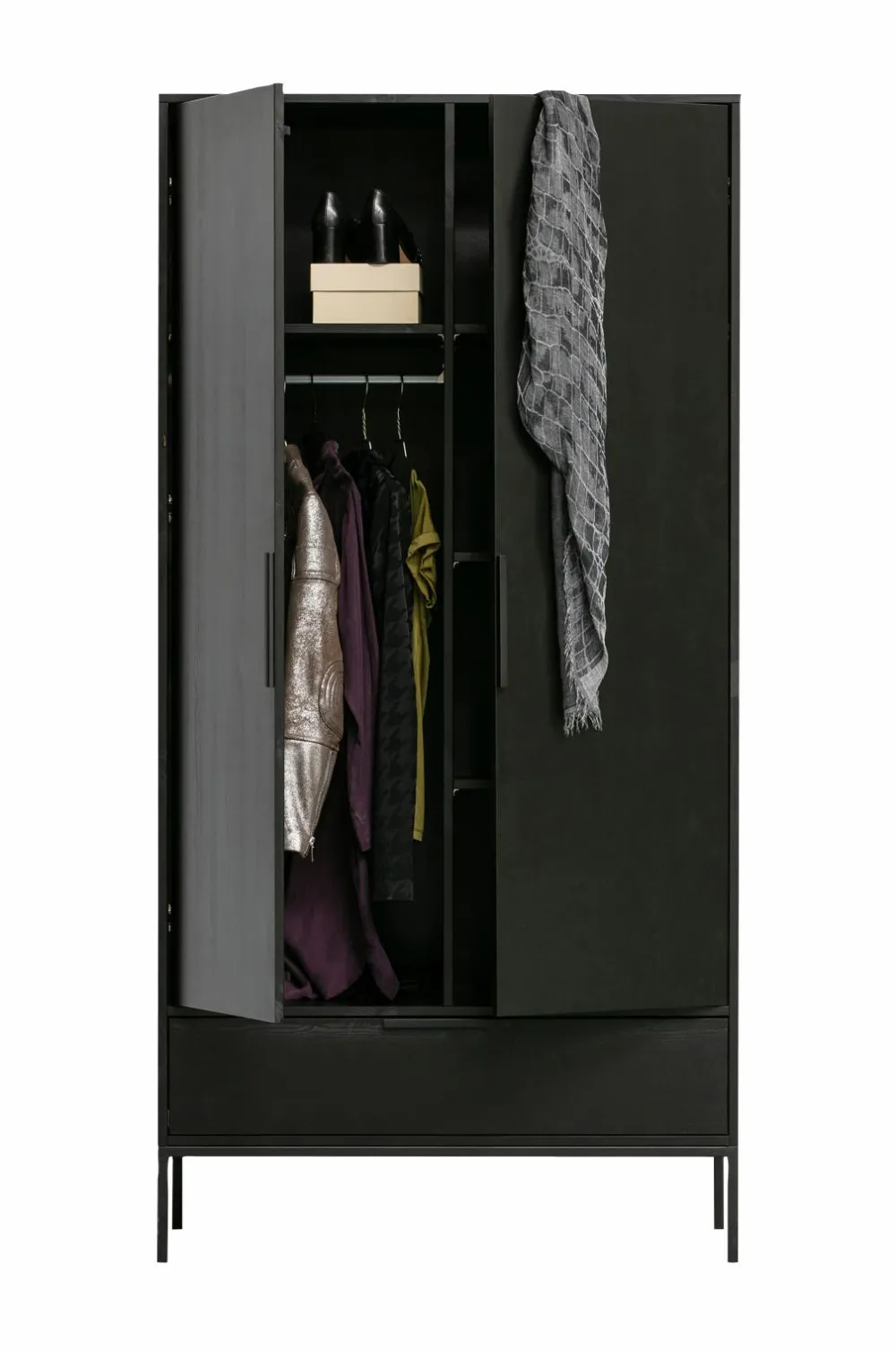WOOOD Garderobeskab Adam Sort Online
