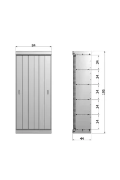 WOOOD Garderobeskab Row Hvid Sale