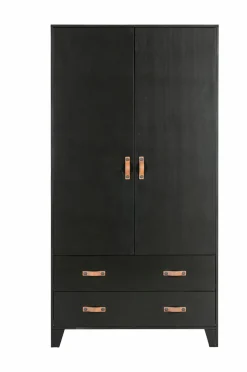 WOOOD Garderobeskab Dian Black mdf/metal Discount