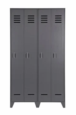 WOOOD Garderobeskabe>Garderobeskab Stijn Stål-grå