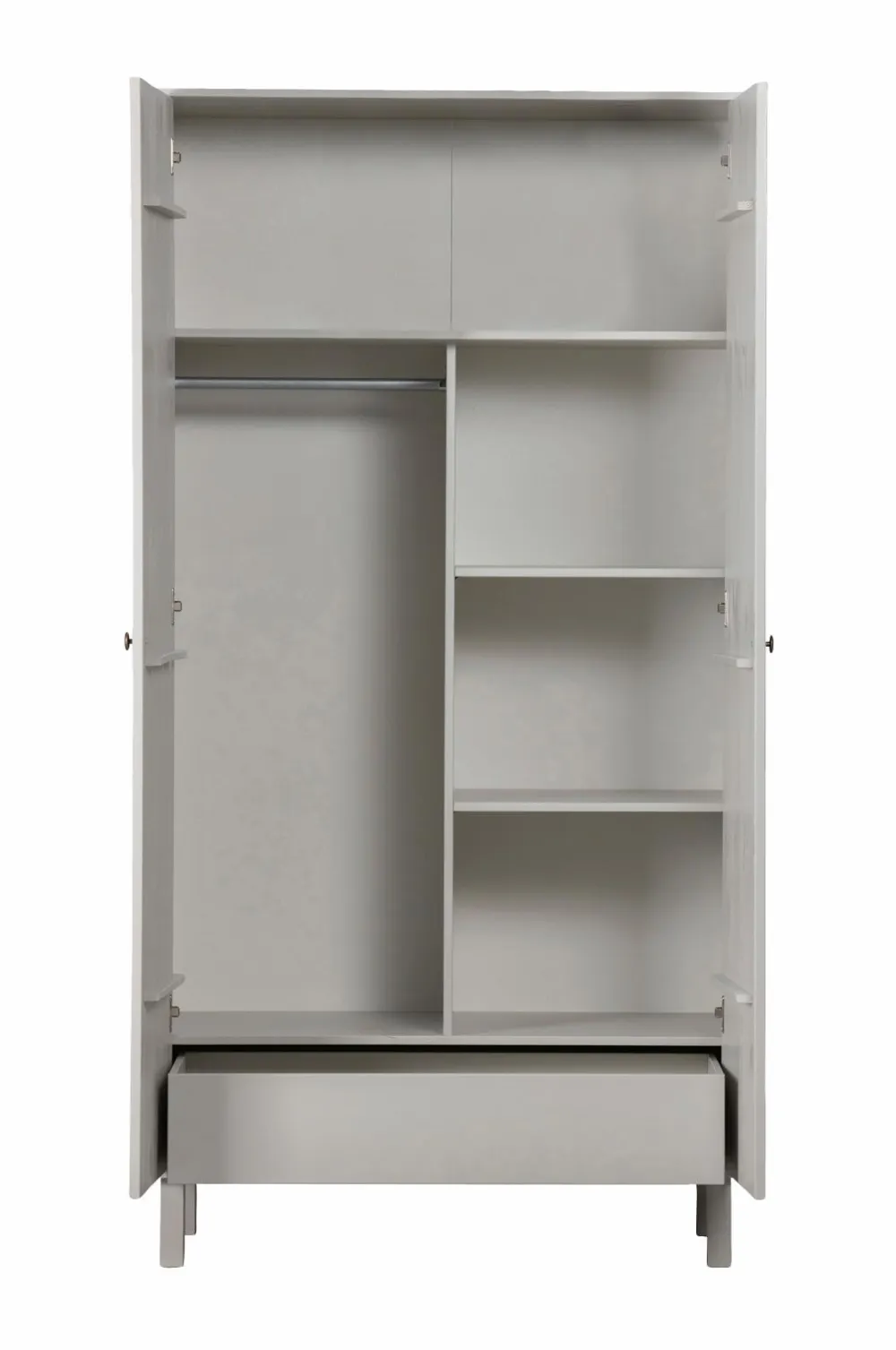 WOOOD Garderobeskabe>Garderobeskab Madu Lysegrå