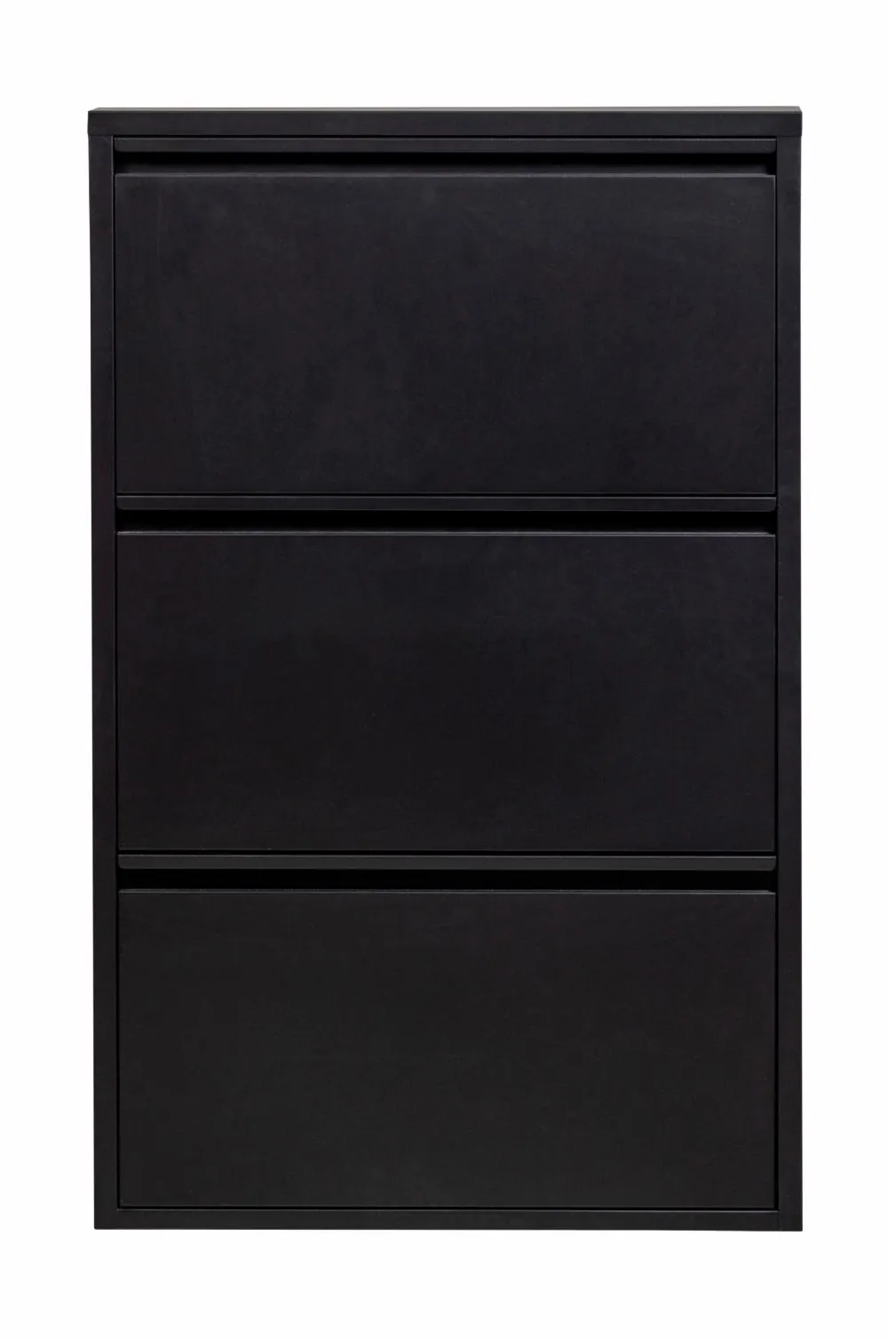 WOOOD Entrémøbler>Skoskab med 3 rum Sabine sort