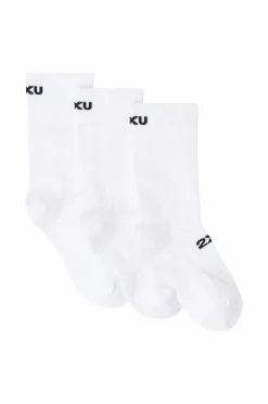 2XU Træningsstrømper Crew Socks 3 Pack 3-pak White/black Best