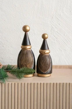 Zelected by Houze Pynteting>Dekoration Snemand petit Brun/guld