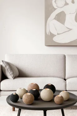 Zelected by Houze Lysestager & Lanterner>Lysholder Moonsand 3-pak Sort mat sort