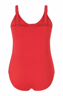 Zizzi Badedragt sPauline Tie Swimsuit Solid True red Best