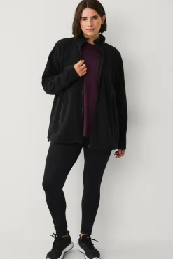 Zizzi Fleecejakke aOdi Black Outlet