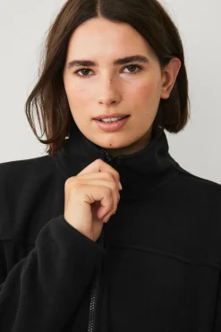 Zizzi Fleecejakke aOdi Black Outlet