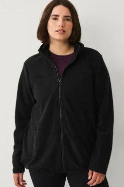 Zizzi Fleecejakke aOdi Black Outlet