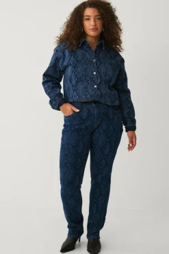 Zizzi Jeans jOlivia Snake Emily Denim snake aop Discount