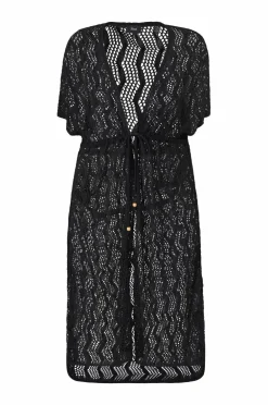 Zizzi Strandtøj>Kimono sMaper S/S Kimono Black