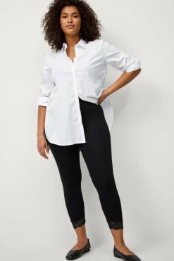 Zizzi Leggings Leggings 3/4 Lace Black Outlet