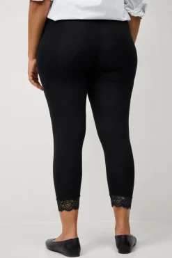 Zizzi Leggings Leggings 3/4 Lace Black Outlet
