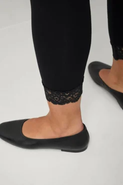 Zizzi Leggings Leggings 3/4 Lace Black Outlet