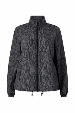 Zizzi Træningstøj|Træningstøj>Træningsjakke aKrisha L/S Grey Zebra Aop