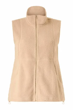 Zizzi Overtøj|Overtøj>Vest med bunke aNilla S/L Waistcoat Humus