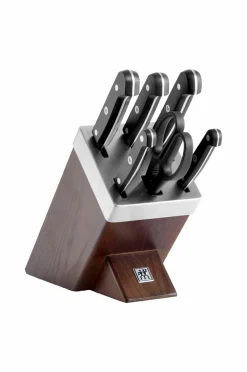 ZWILLING Knivsæt med selvslibende knivblok Gourmet 7 dele Brown Online